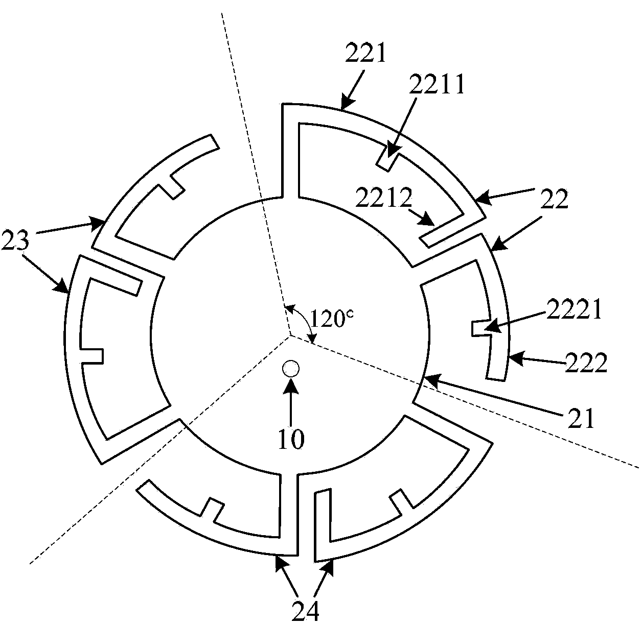 Compact type plane dual-band omnidirectional circularly polarized antenna