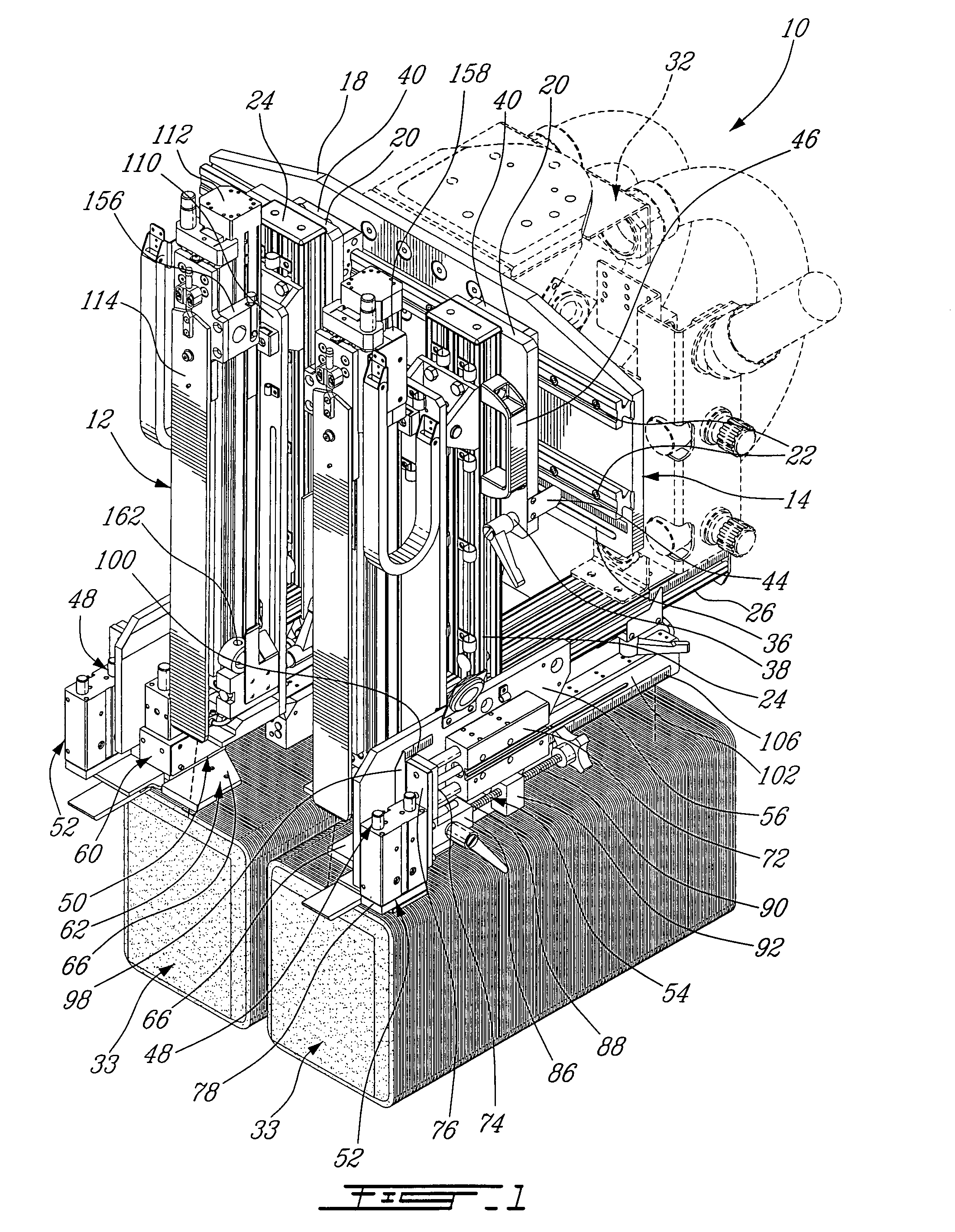 Method and tool for the separation of a pile of recipients