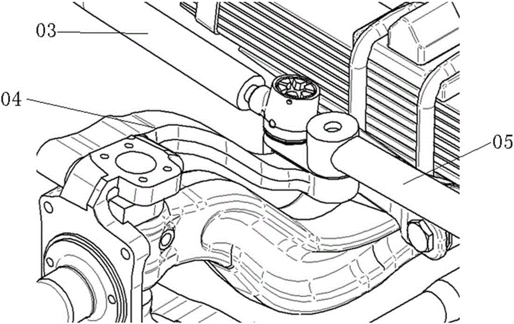 Double-front-axle car steering system