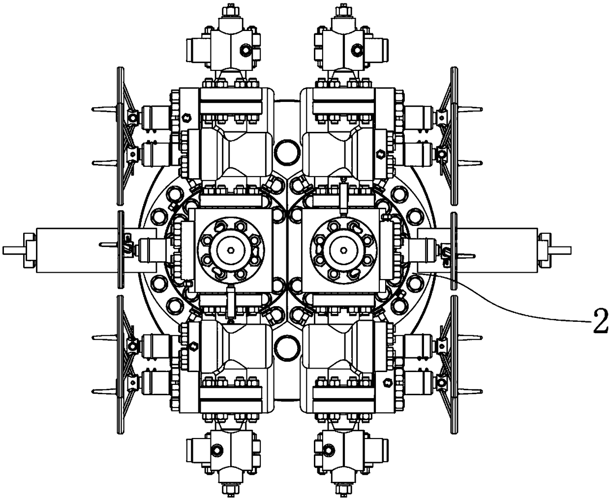 36-inch single-barrel double-wellhead oil extraction device