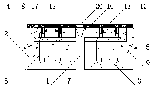 Embedded reinforcing structure and method of bridge expansion device