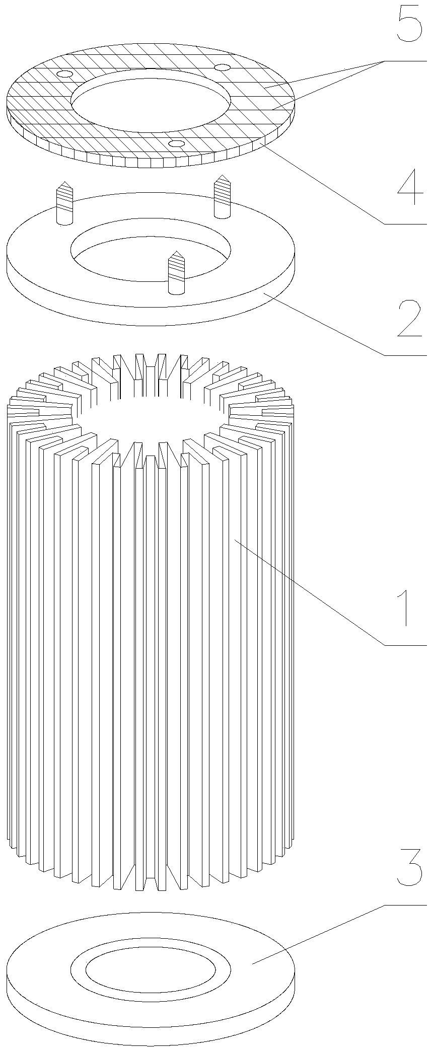 Mine-used pleat type metal screen filter cylinder
