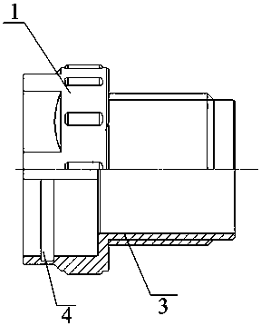 An M12 connector anti-loosening structure