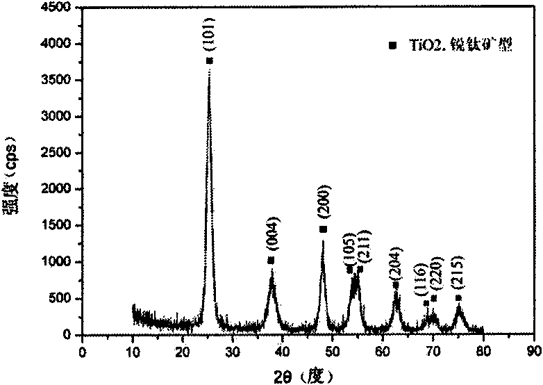 Catalyst using TiO2-coated carbon nano tube composite material as carrier and preparation method thereof