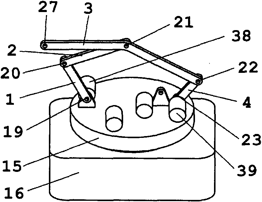 Spatial four-degree-of-freedom controllable palletizing robot