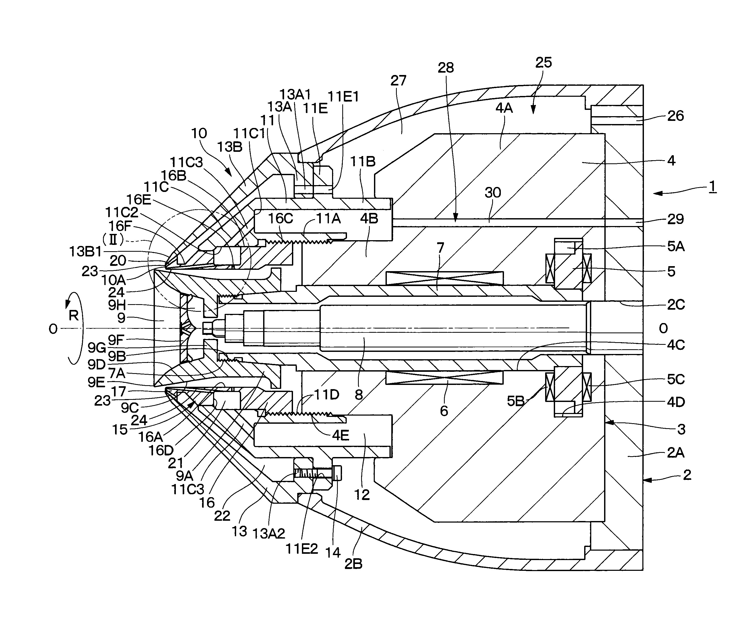 Rotary atomizing head type coating machine
