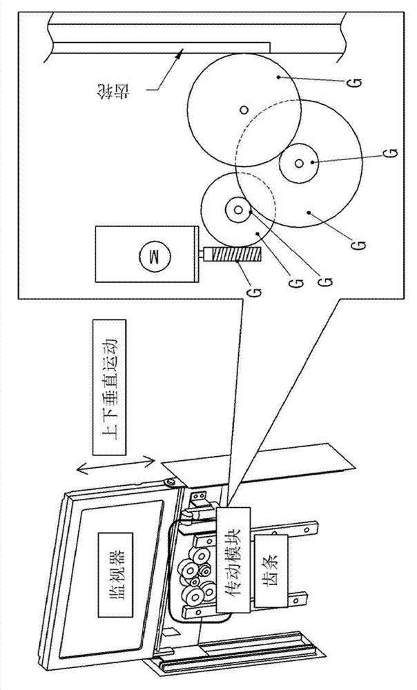 Vehicle-mounted monitor driving device