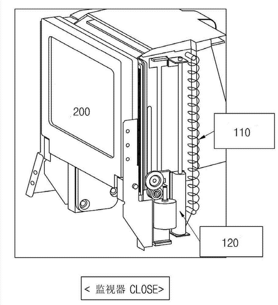 Vehicle-mounted monitor driving device