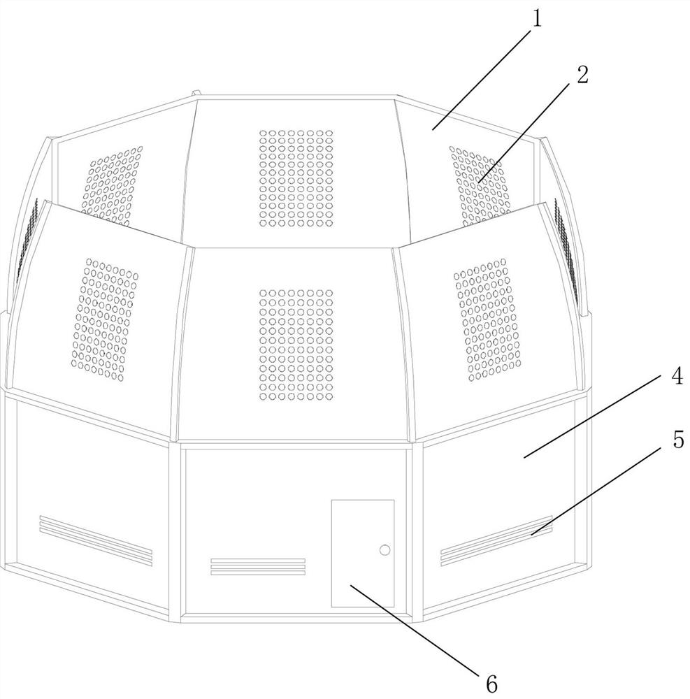 Noise-reducing and sound-absorbing shielding cover for transformer