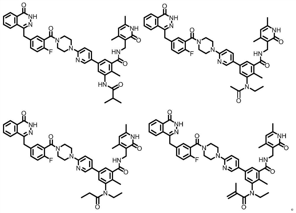 Double-target PARP/EZH2 inhibitor as well as preparation method and application thereof