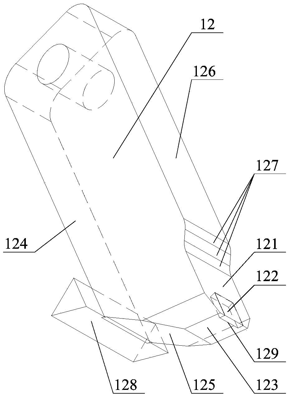 Fed material crusher, crushing tooth roller and crushing tooth assembly thereof