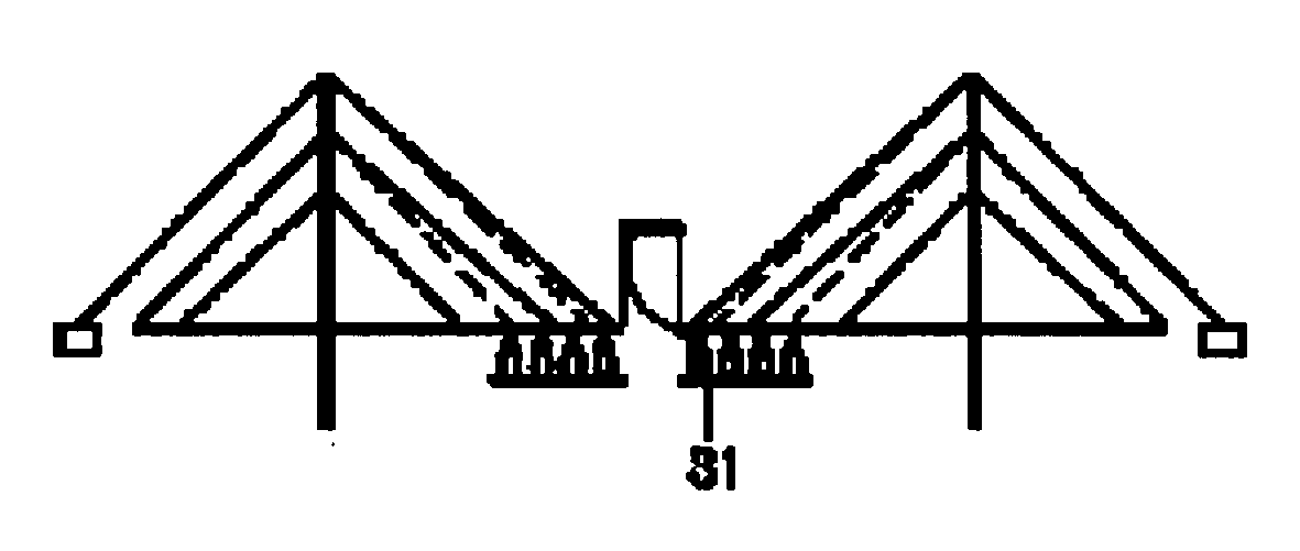 Method of constructing partially earth-anchored cable-stayed bridge using thermal prestressing technique