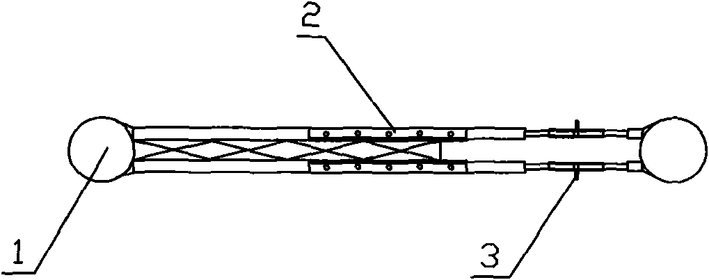 Temporary cross arm for replacing linear cement poles and application method thereof
