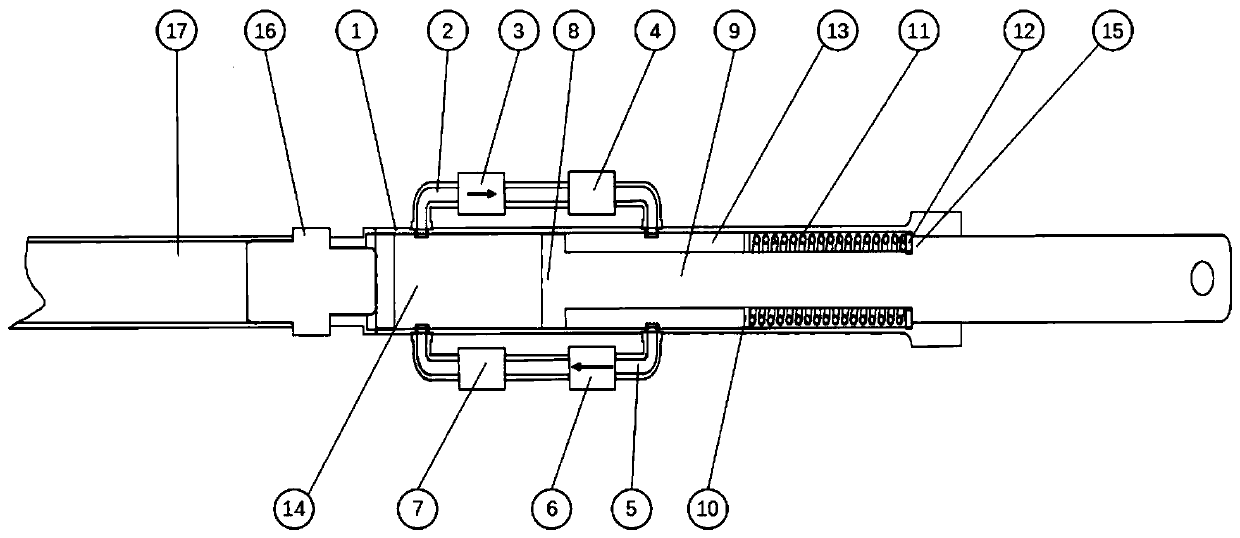 Electric locking mechanism of shock absorption device for medical bed