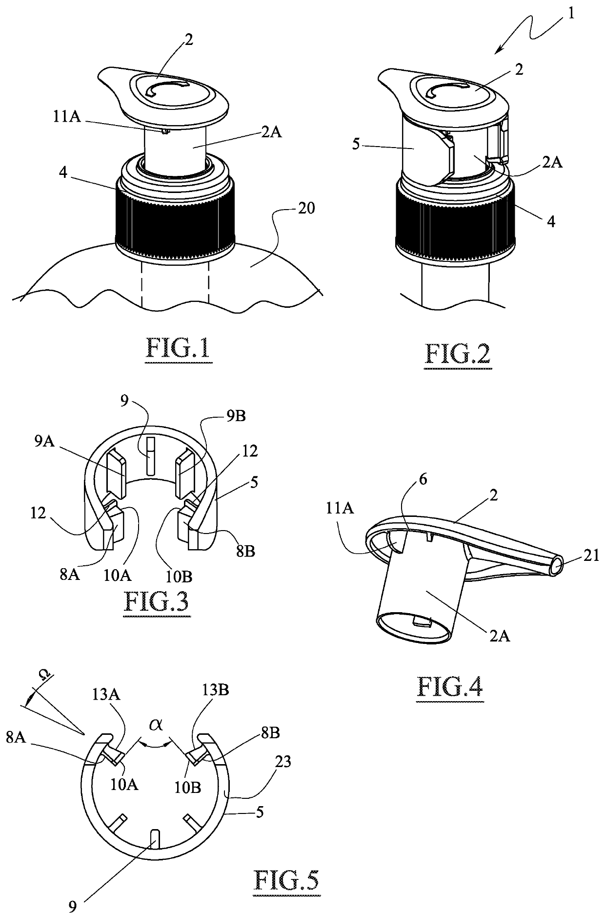 Manual pump with safety element