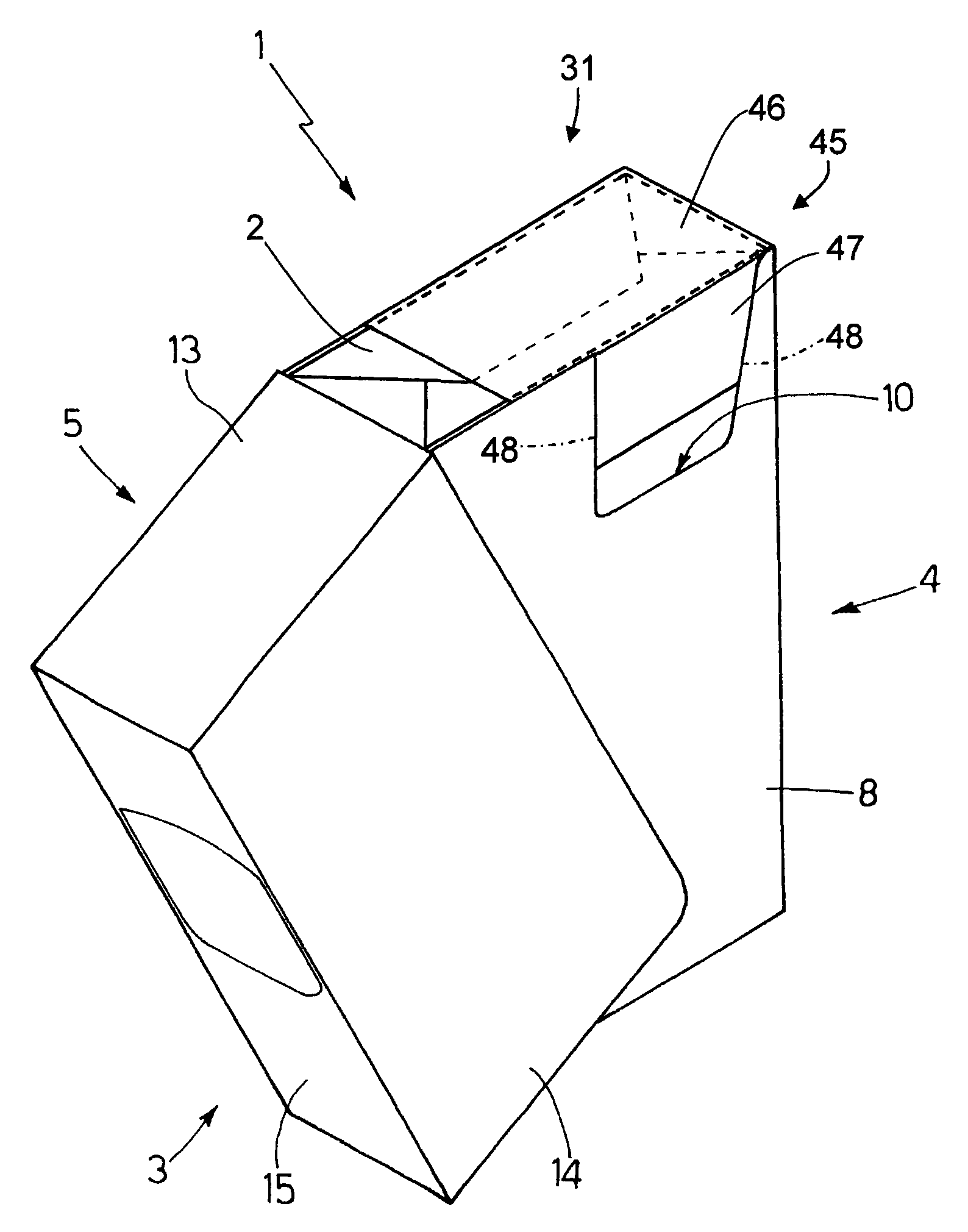 Packet of cigarettes, and method of producing a packet of cigarettes