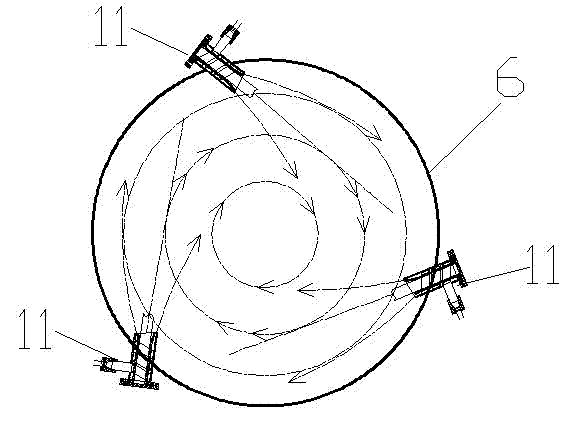 Tornado blowing method and cyclone device thereof