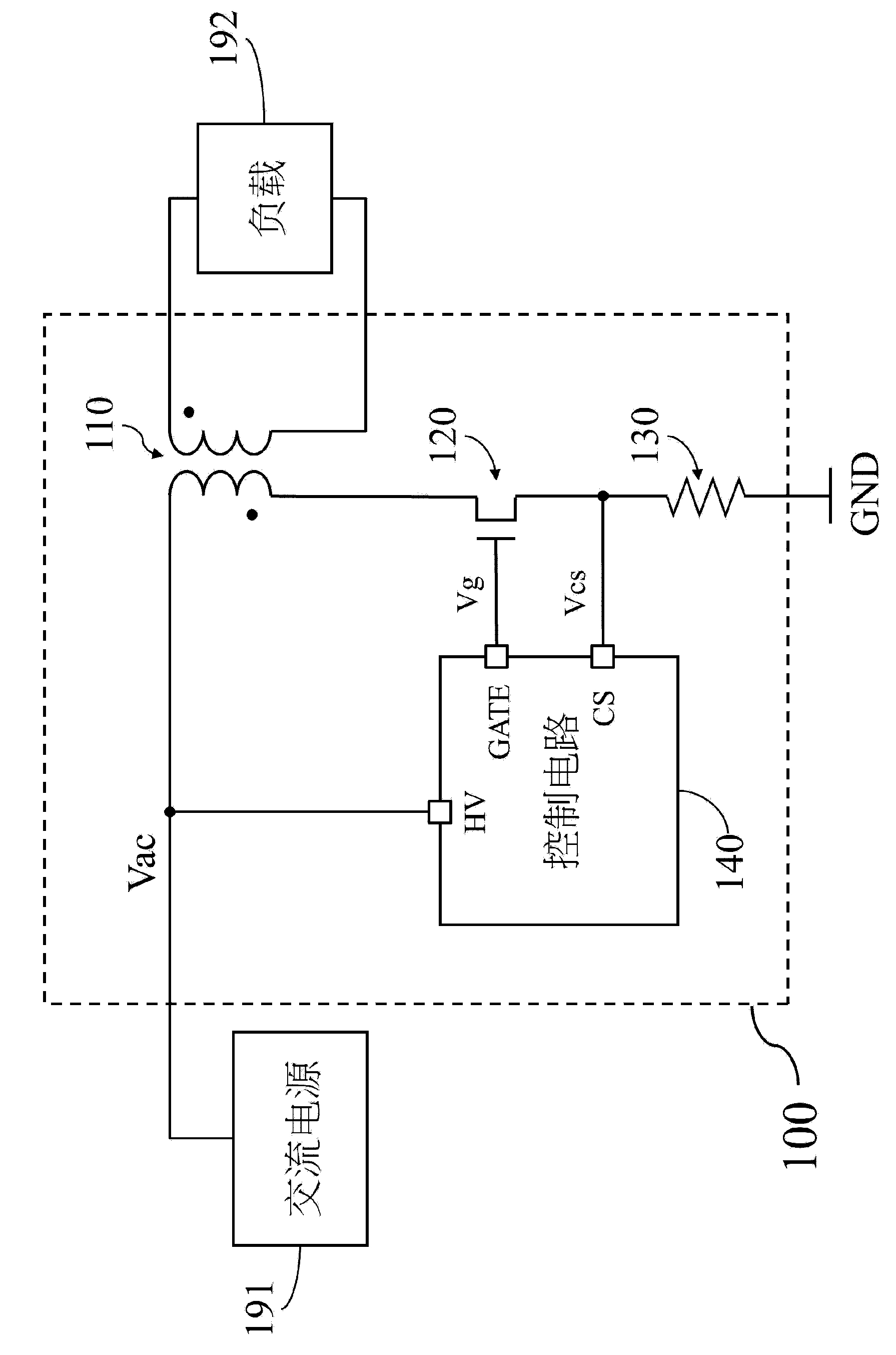 Control circuit of alternating current-to-direct current converter