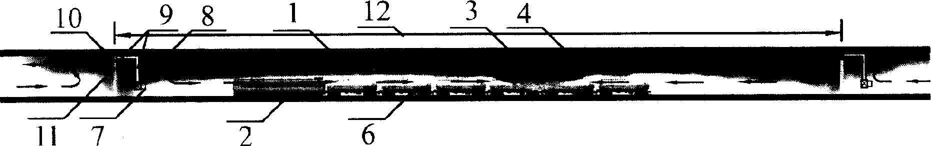 Underground space air-curtain partitioned fire protection system