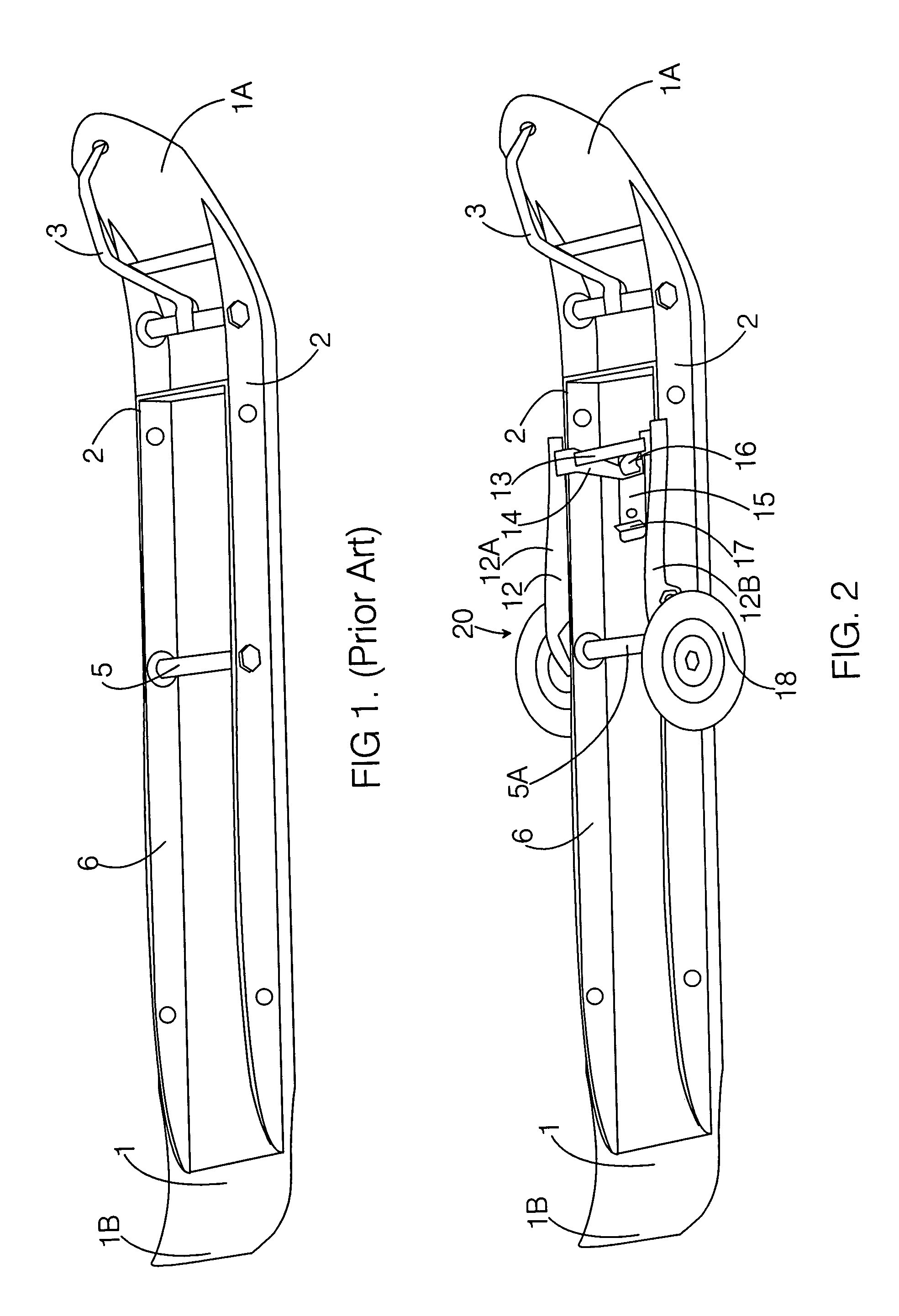 Convertible ski-supported vehicle