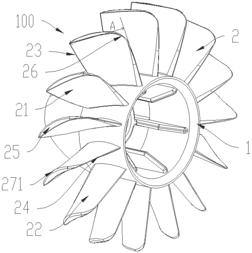 Fan blade mechanism for garden blower and garden blower