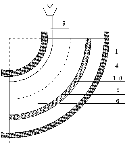 Multi-metal composite wear-resistant elbow pipe and preparation method thereof