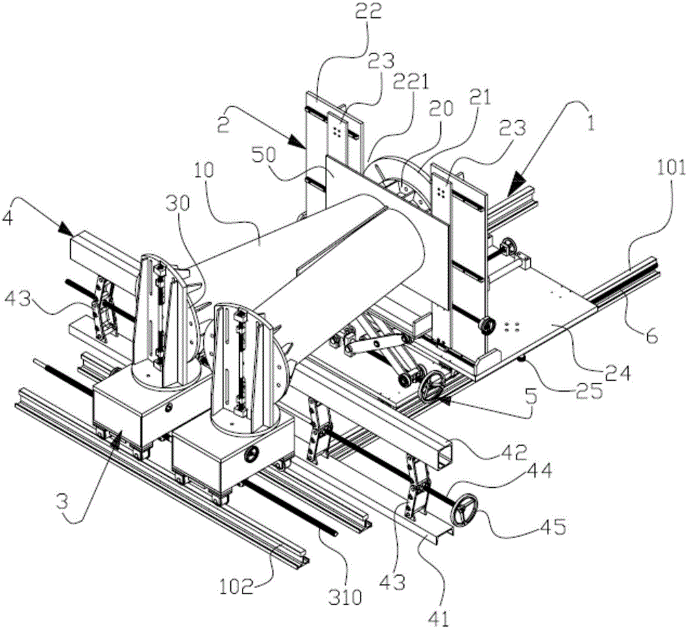 Power transmission and transformation frame A pillar pairing and welding device