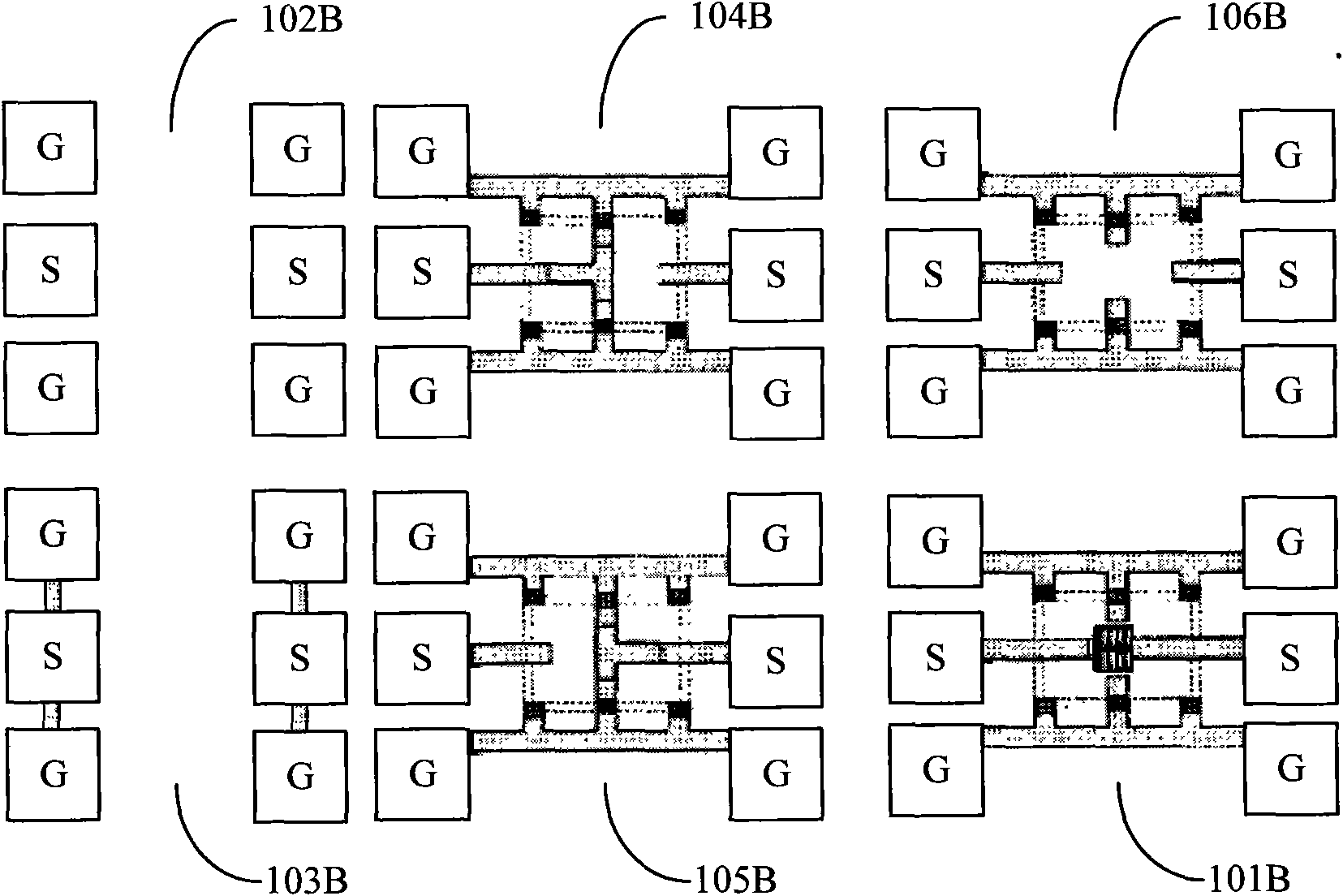Open-circuit embedding-removing test structure for trimmer-capacitance MOS (metal oxide semiconductor) varactor and variable capacitance diode