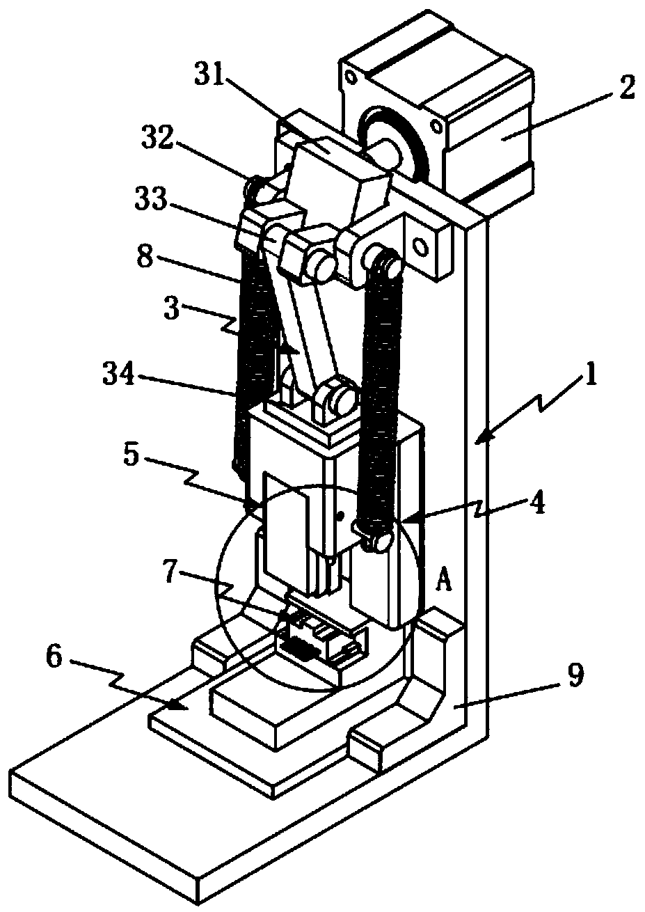 A connector pin automatic bending mechanism