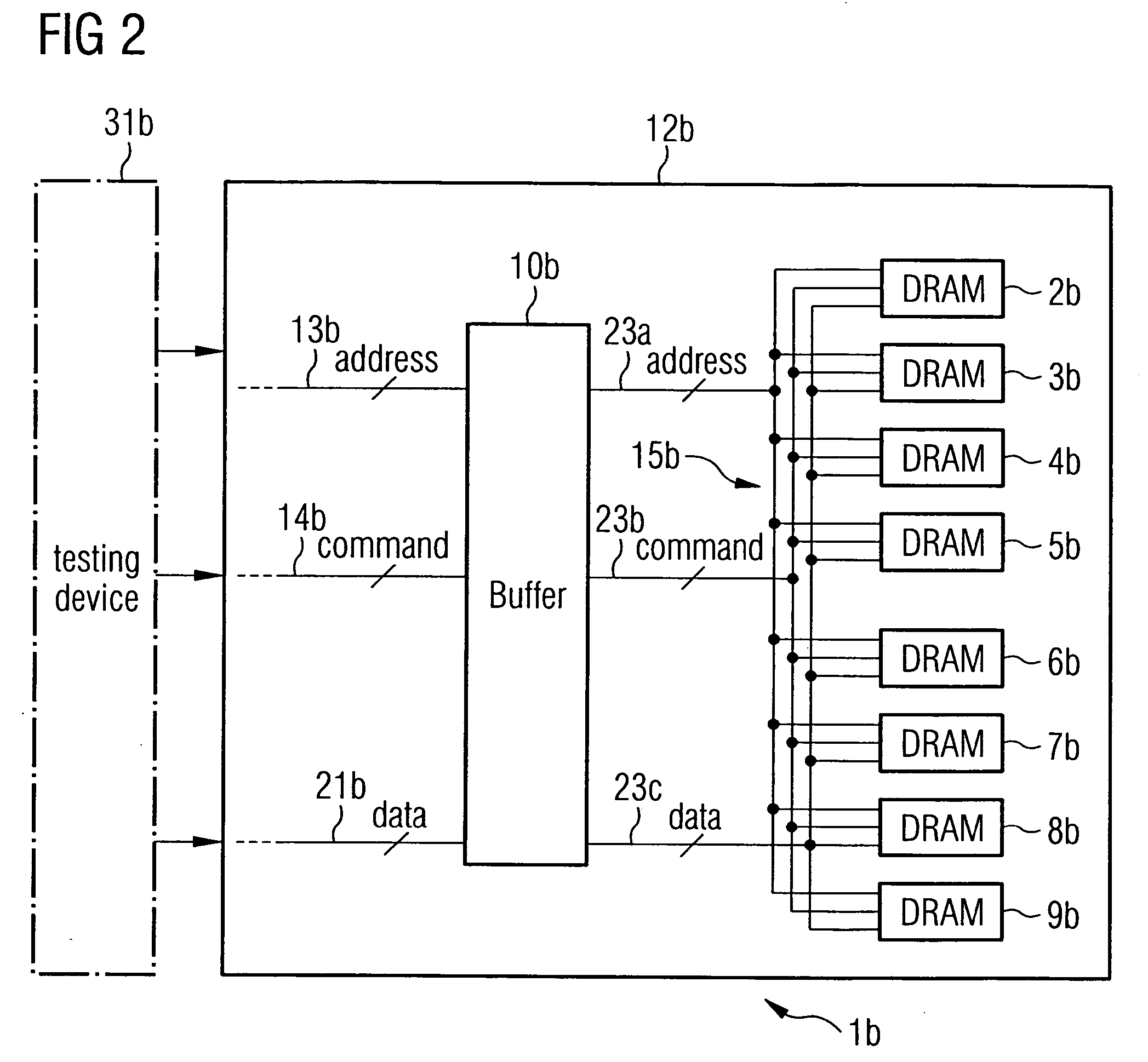 Semi-conductor component, as well as a process for the in-or output of test data