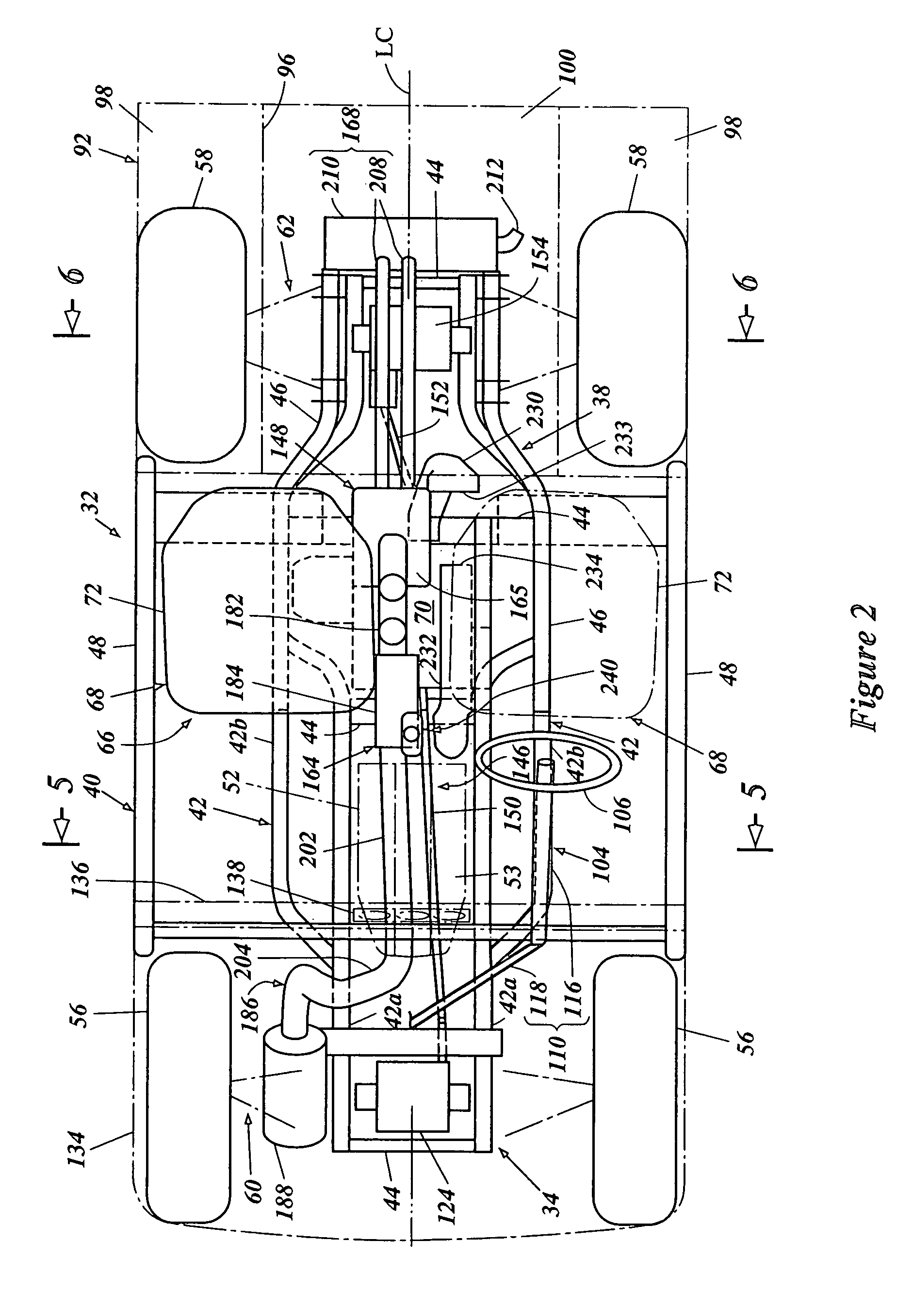 Engine arrangement for off-road vehicle