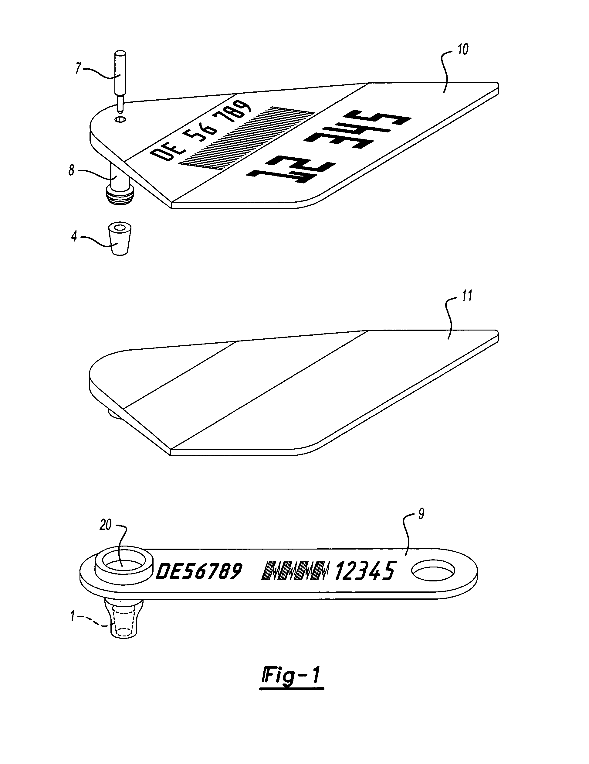 Modified ear tags and method for removing tissue