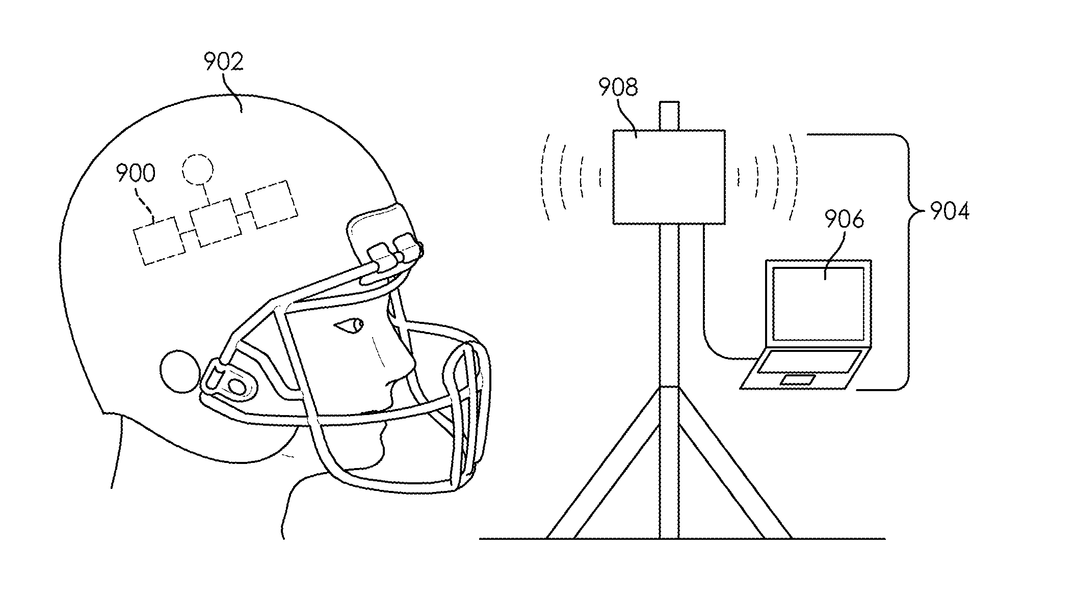 System and method for head acceleration measurement in helmeted activities
