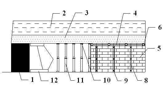 Construction method of walling and filling combined gob-side entry retaining wall body