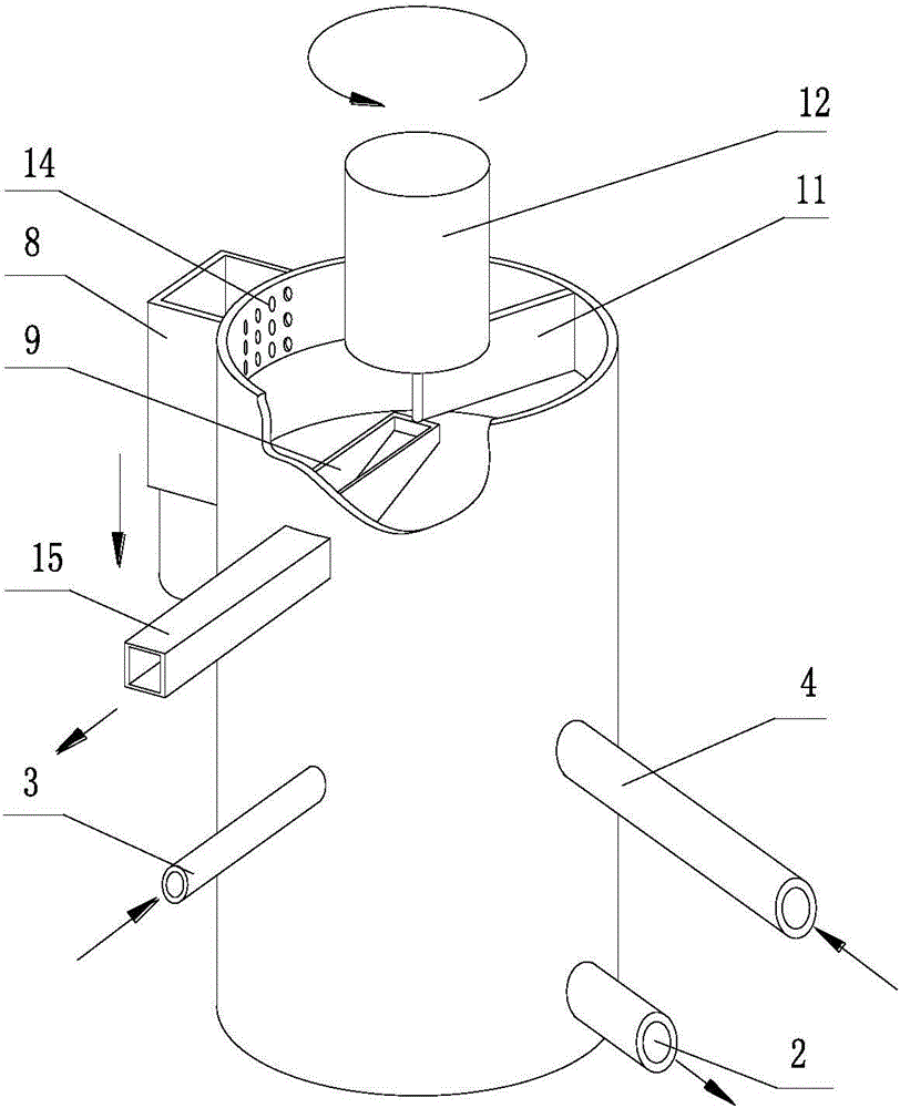 Integrated removing device for carbon dioxide and tiny particulate matter in mariculture