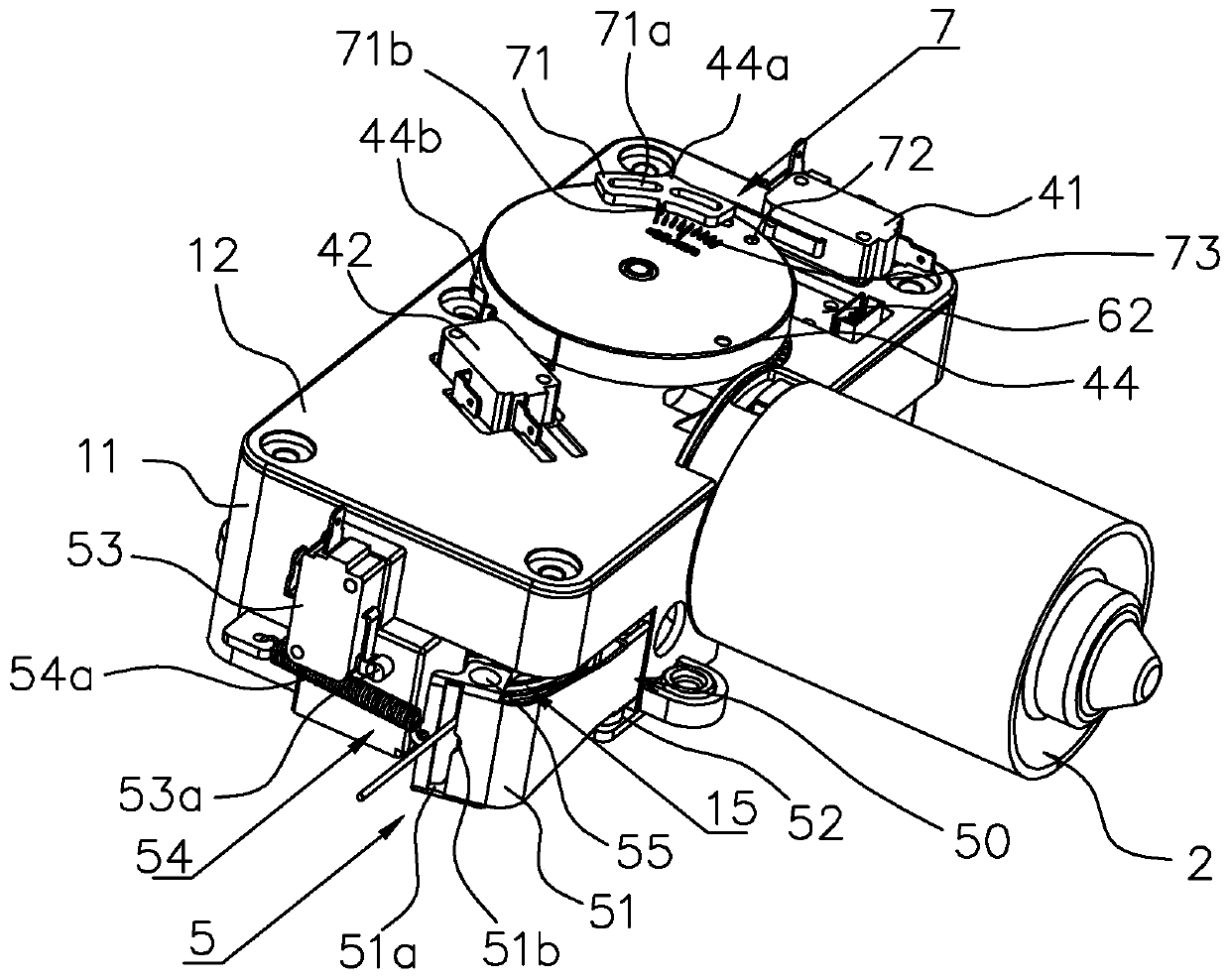 Driving main machine of electric lifting type clothes hanger