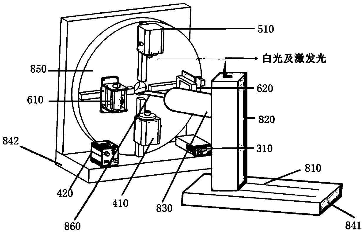 Near infrared region-two and region-one bimodal fluorescence tomographic system and method