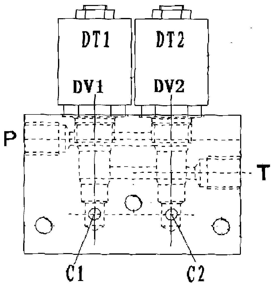 Hydraulic control system for gear shifting of manual gearbox