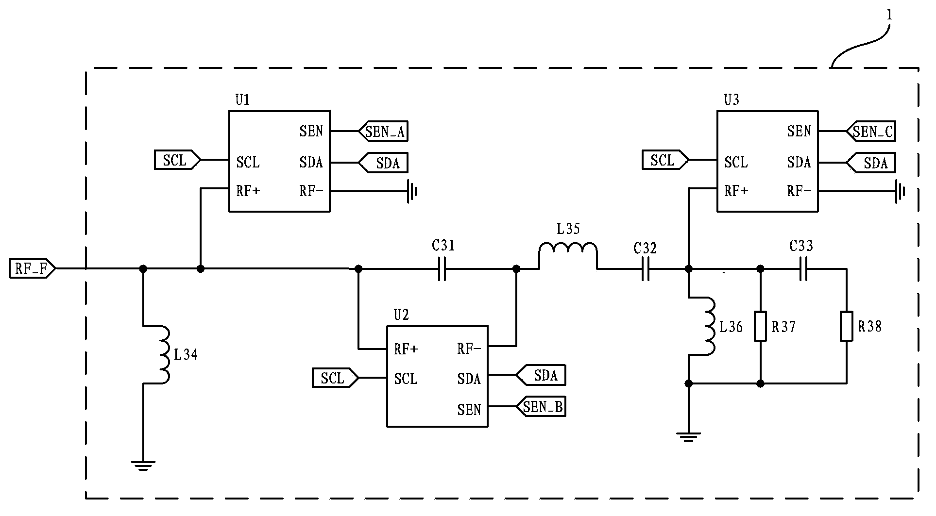 Carrier wave offset circuit based on RFID reader-writer, and RFID reader-writer