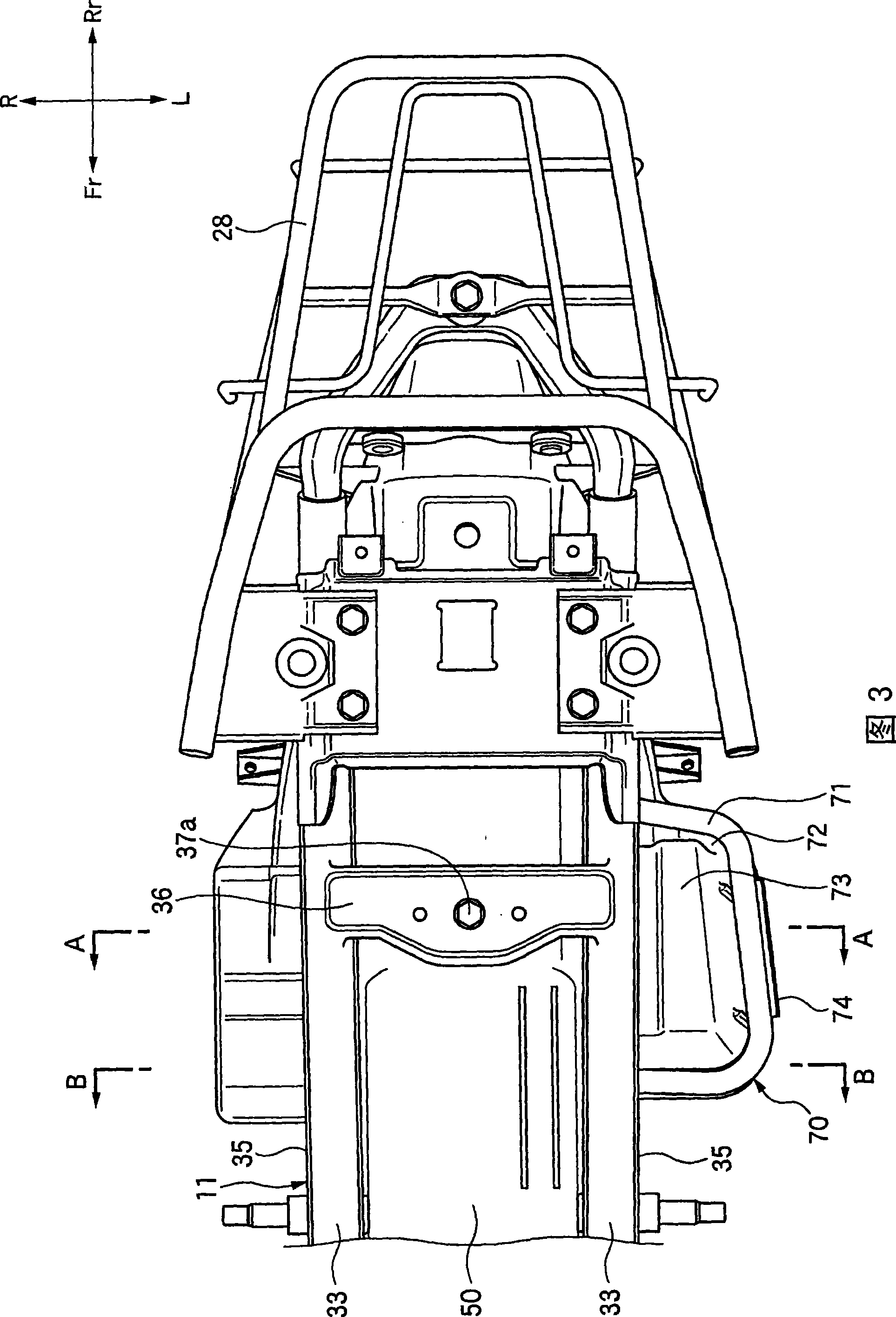 Motorcycle handle structure