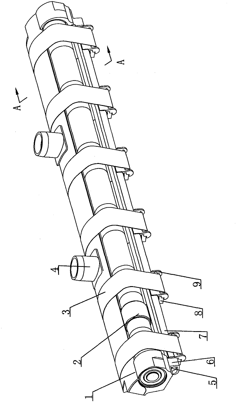 Tension support mechanism of compact spinning device