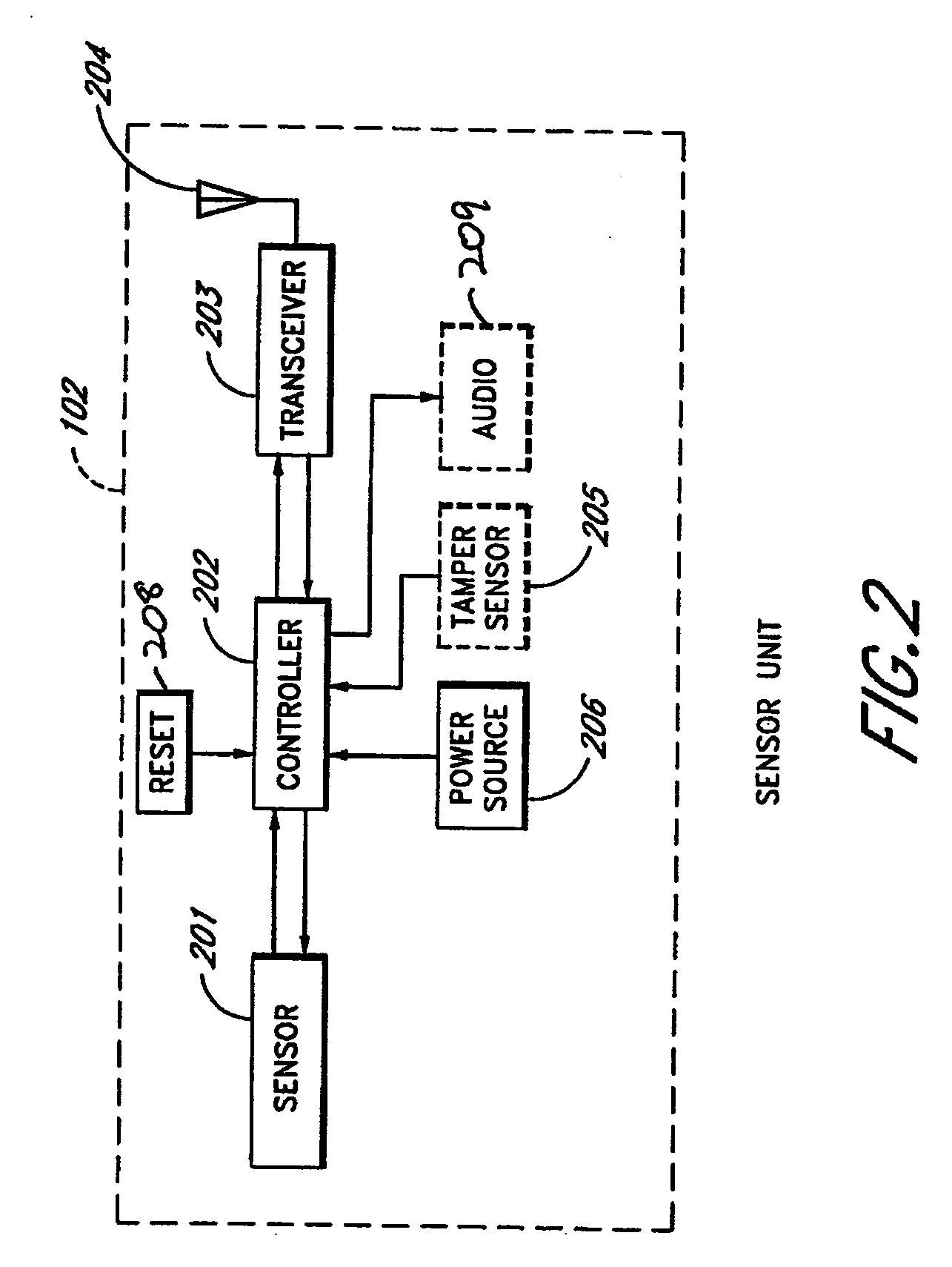 Wireless repeater for sensor system