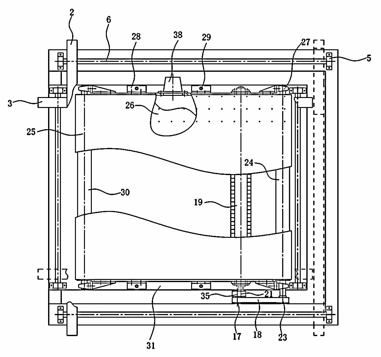 Double-bridge automatic glass cutting machine capable of cleaning glass in conveying process