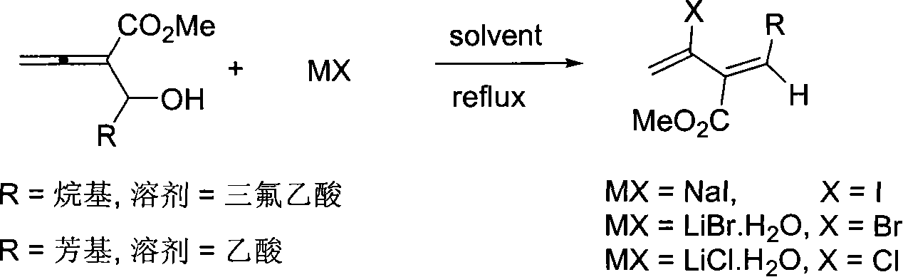 Method of synthesizing 3-carbomethoxy-2-halogen-1,3(Z)-conjugated diolefin