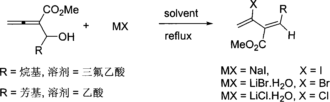 Method of synthesizing 3-carbomethoxy-2-halogen-1,3(Z)-conjugated diolefin