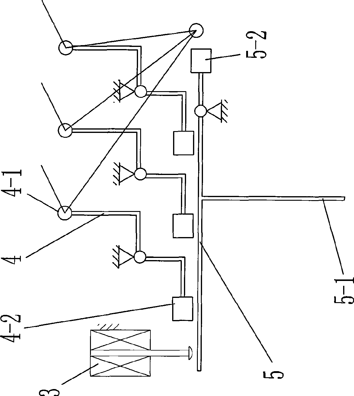 Single ingot combined automatic stop arrangement of composite twisting machine