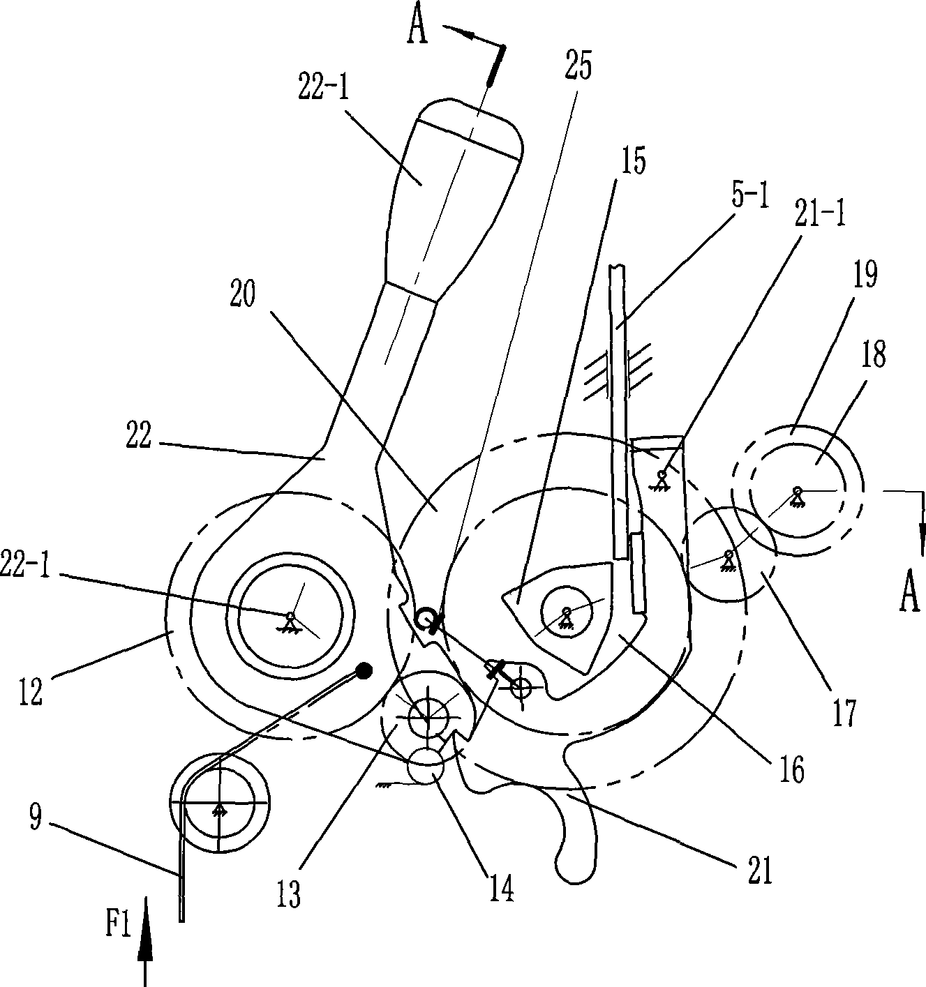 Single ingot combined automatic stop arrangement of composite twisting machine