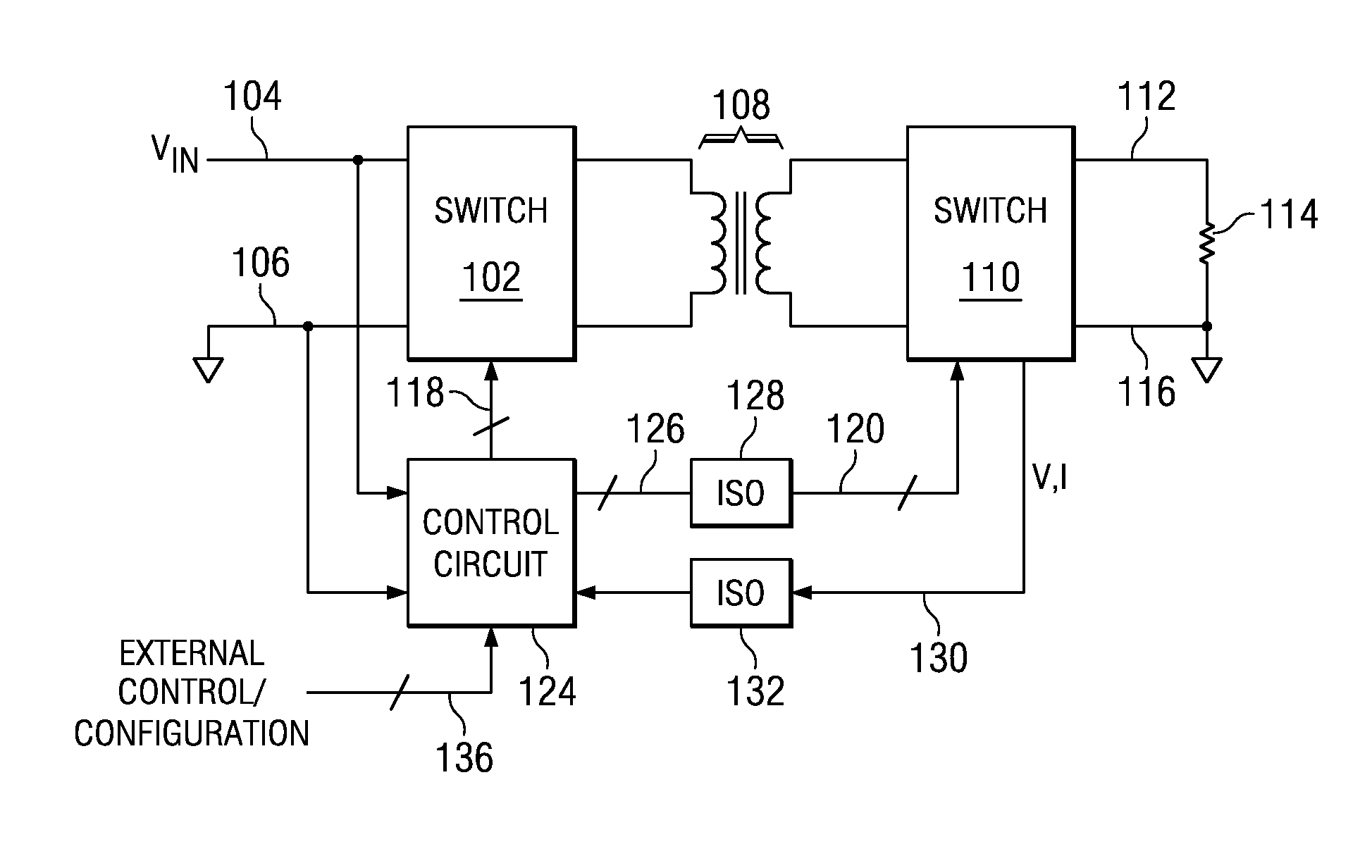 Distributed power supply system with separate SYNC control for controlling remote digital DC/DC converters