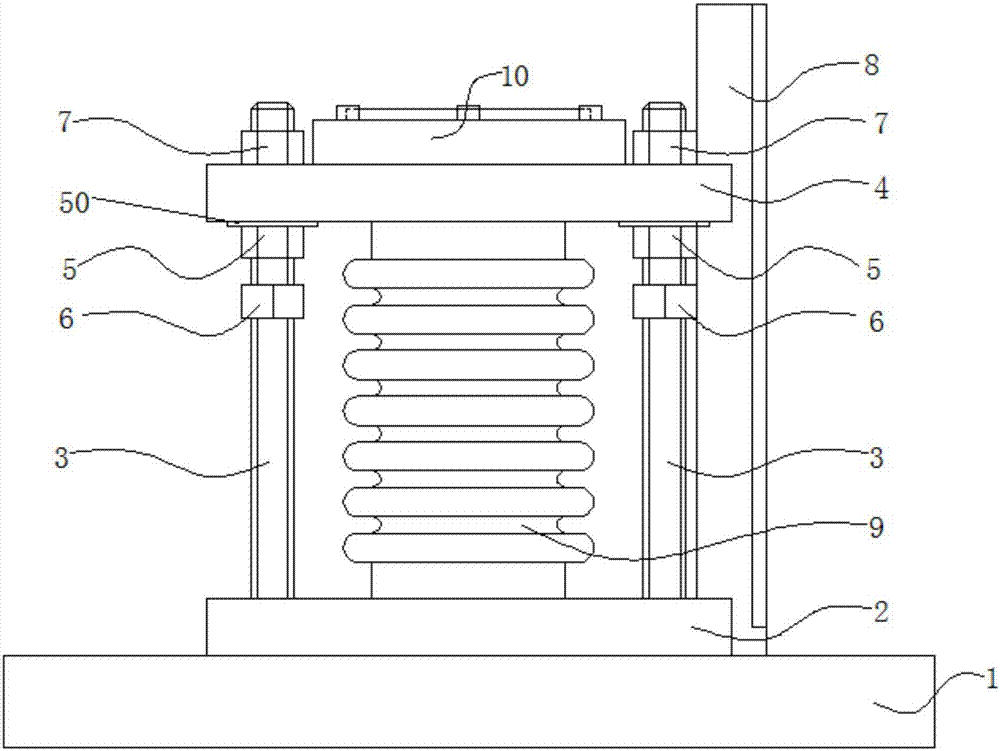 Metal corrugated pipe end welded flange positioning device