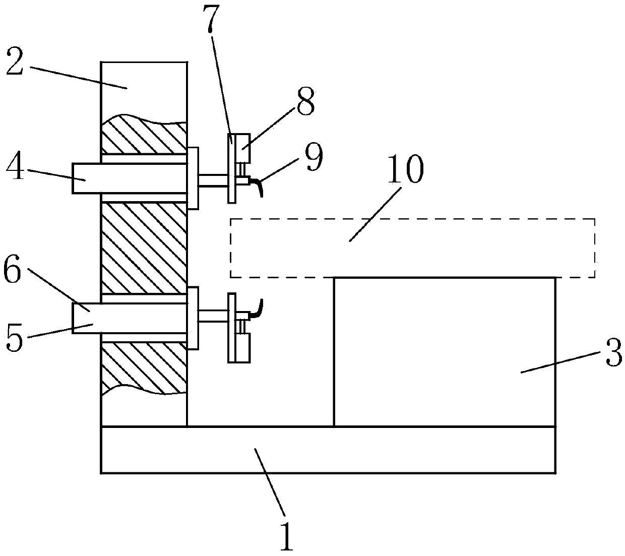 Wear detection device of milling cutter for automatic milling equipment